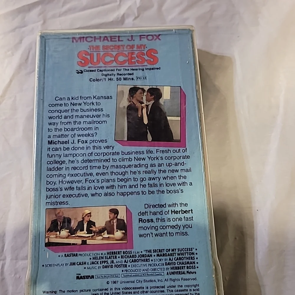 The Secret of My Success VHS Tape